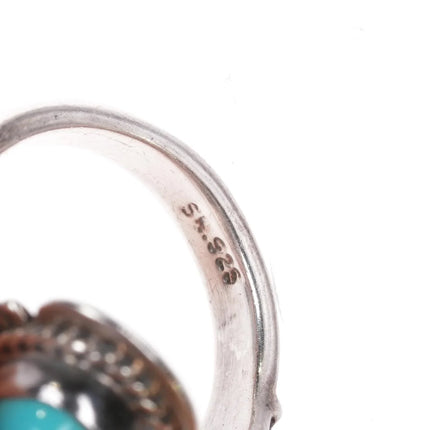 sz7 MP Sterling silver and turquoise southwestern native American ring - Estate Fresh Austin