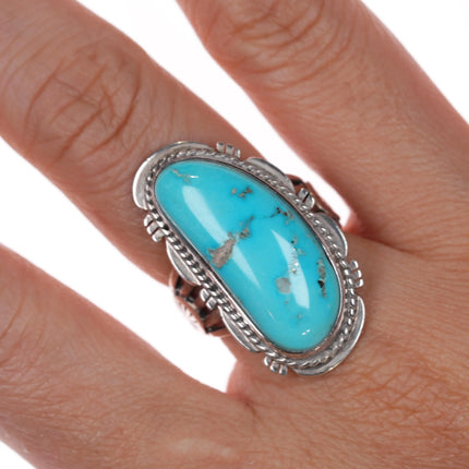 sz7 MP Sterling silver and turquoise southwestern native American ring - Estate Fresh Austin