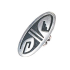 sz5 Lg Manuel Hoyungowa Hopi Overlay long ring sterling silver - Estate Fresh Austin