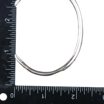 7.12" southwestern Sterling silver intarsia inlay Kokopelli cuff bracelet - Estate Fresh Austin