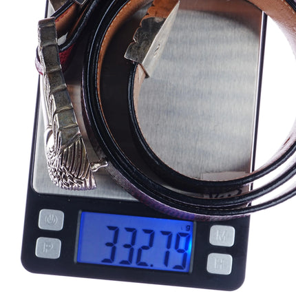 1.5" 1993 Kokopelli Designs Sterling silver Toucan ranger belt buckle set - Estate Fresh Austin