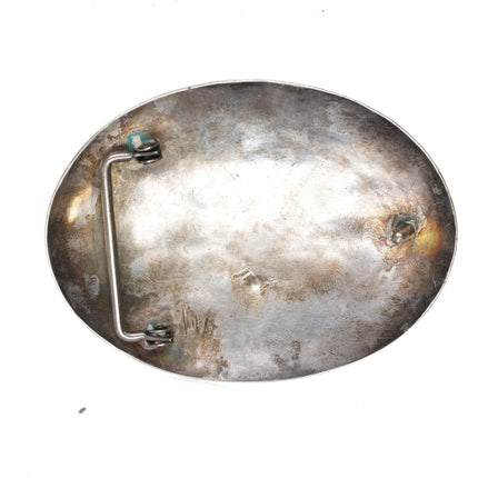 Navajo Community College Dine Sterling silver Yei Arrowhead belt buckle - Estate Fresh Austin