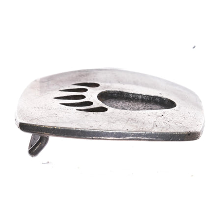 HEAVY southwestern sterling silver paw print belt buckle - Estate Fresh Austin