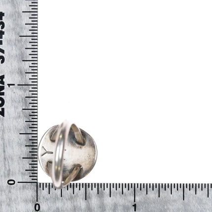 sz5 c1960's YM Sterling silver Navajo Nevada Blue spiderweb turquoise ring - Estate Fresh Austin