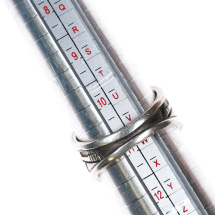 sz11 Paul Miller Modernist sterling silver Azurite ring - Estate Fresh Austin