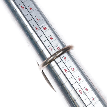 sz7.25 Alice Leekya Homer Zuni sterling silver fishscale Turquoise inlay ring - Estate Fresh Austin