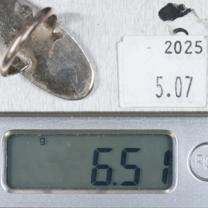 sz7.25 Alice Leekya Homer Zuni sterling silver fishscale Turquoise inlay ring - Estate Fresh Austin