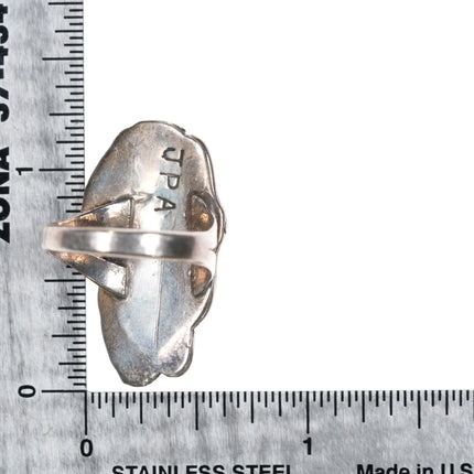 sz7.75 JPA 60's-70's Navajo sterling silver malachite ring - Estate Fresh Austin