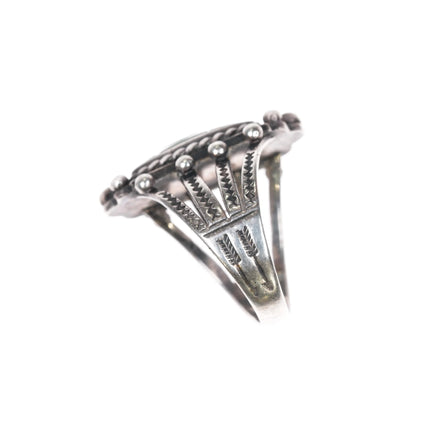 sz6 c1930's Navajo sterling silver Cerrillos turquoise ring - Estate Fresh Austin