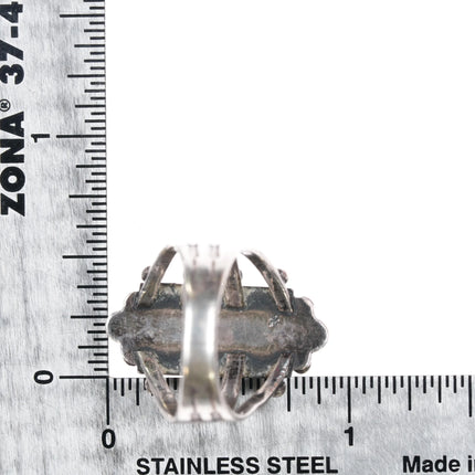 sz6 c1930's Navajo sterling silver Cerrillos turquoise ring - Estate Fresh Austin