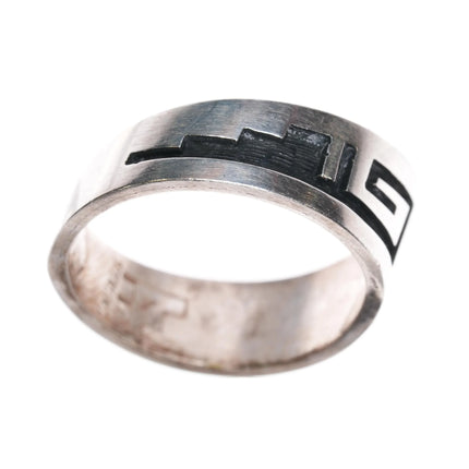 sz6.5 Patrick Tewawina Hopi overlay ring sterling silver - Estate Fresh Austin