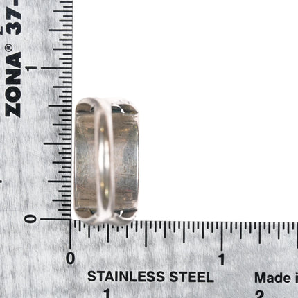 sz8.5 Zuni sterling silver needlepoint turquoise row ring - Estate Fresh Austin