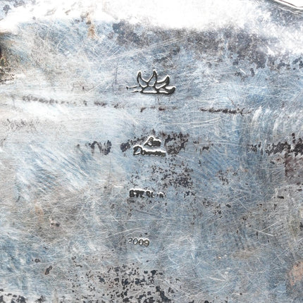 Lee Downey Sterling silver memento-Mori Tiger's Eye Skull Sterling belt buckle - Estate Fresh Austin