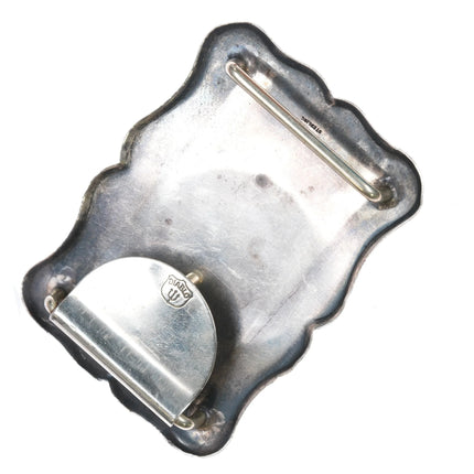 1976 Diablo Hand Engraved Sterling silver US Dollar belt buckle - Estate Fresh Austin