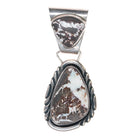 Vintage Navajo sterling wild horse jasper pendant with large bail - Estate Fresh Austin