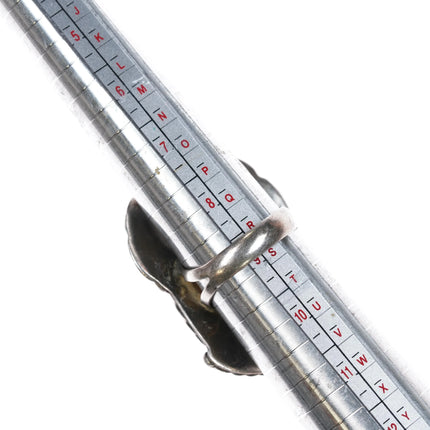 sz9 Big 60's-70's Vintage Navajo sterling silver and turquoise ring - Estate Fresh Austin