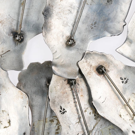 Bernard Dawahoya (1936-2010) Hopi Overlay Kachina pin collection sterling silver - Estate Fresh Austin