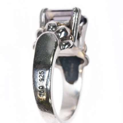 sz7.5 Lagos Caviar 18k gold/Sterling Iolite ring - Estate Fresh Austin