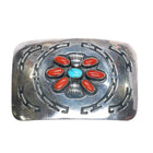 1970's Mary Smith Navajo Atkinson Trading sterling silver turquoise belt buckle - Estate Fresh Austin