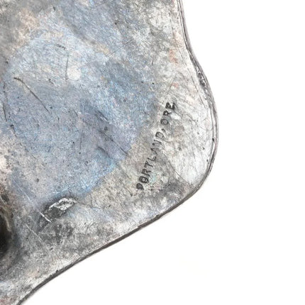 c1960 10k gold/hand engraved sterling silver Karl Klein Elks Shoot belt buckle - Estate Fresh Austin