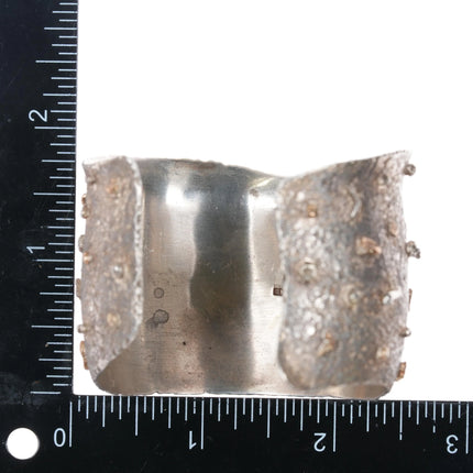 6.25" Edison Billy Navajo 14k gold/Sterling silver Gemstone set cuff bracelet - Estate Fresh Austin