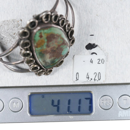 6.125" 60's-70's Navajo sterling silver Royston turquoise cuff bracelet - Estate Fresh Austin