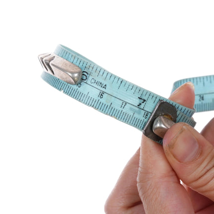 7.12" c1950 Native American sterling silver and turquoise cast cuff bracelet - Estate Fresh Austin