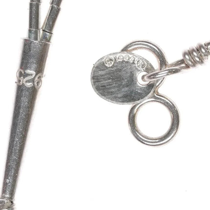 2 strand Southwestern sterling liquid silver turquoise nugget beads necklace - Estate Fresh Austin