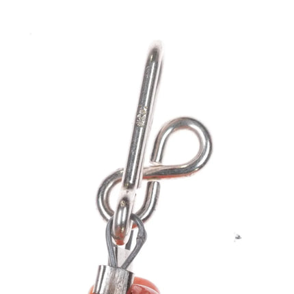 Southwestern sterling spiny oyster, turquoise beaded necklace - Estate Fresh Austin