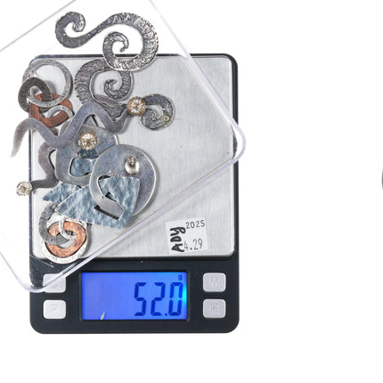 1990's Santa Fe Artisan Multi sterling silver earrings collection - Estate Fresh Austin