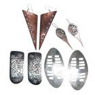 1990's Santa Fe Artisan Modernist sterling silver earrings collection - Estate Fresh Austin