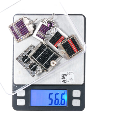 Linda Apodaca - Daslin Santa Fe Sterling silver beaded earrings collection - Estate Fresh Austin