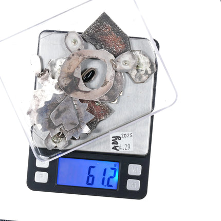 Cynthia Orr Inson Santa Fe gemset modernist sterling silver earrings collection - Estate Fresh Austin