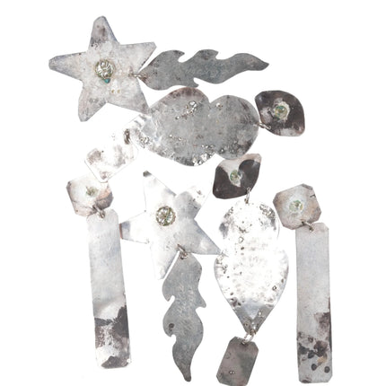 Santa Fe Cynthia Orr Inson abstract gemset sterling silver earrings collection - Estate Fresh Austin