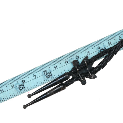 c1950 Zuni Sterling silver "Indian Chief" sunface bolo tie - Estate Fresh Austin