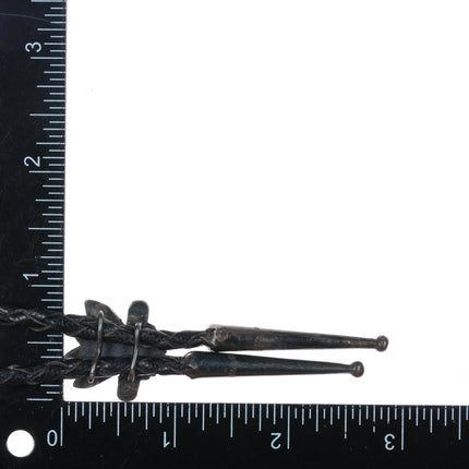 c1950 Zuni Sterling silver "Indian Chief" sunface bolo tie - Estate Fresh Austin