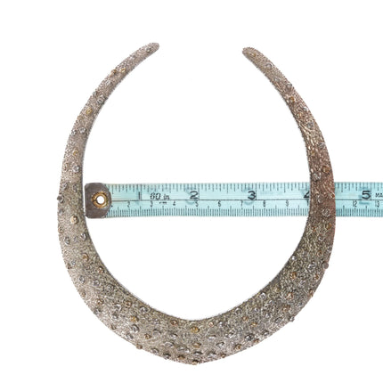 Juan Willie Navajo 14k/Sterling silver freeform pebble brutalist collar necklace - Estate Fresh Austin