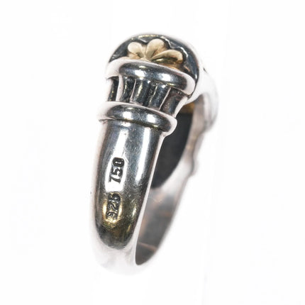 sz5.5 Lagos Caviar 18k/Sterling silver beaded ring - Estate Fresh Austin