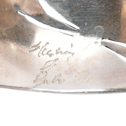 6.5" Art Sterling cuff bracelet with dragonfly - Estate Fresh Austin