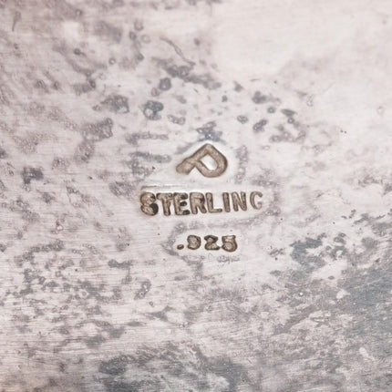 6.35" P Vintage Southwester sterling silver stamped wide cuff bracelet - Estate Fresh Austin