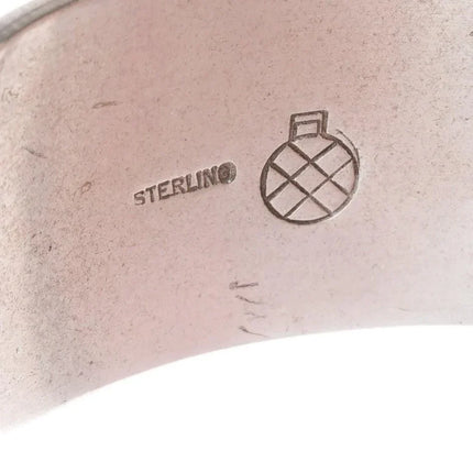 6.5" Willie Archie Talahaftewa Hopi sterling silver Turtle cuff bracelet Overlay - Estate Fresh Austin