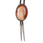 Large 1970's BJS Sterling silver and jasper southwestern bolo tie - Estate Fresh Austin