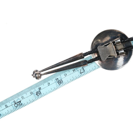 70's-80's Navajo sterling silver Man in the Maze bolo tie - Estate Fresh Austin