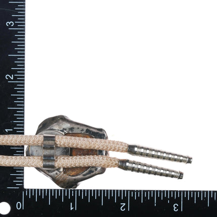 Vintage mid century modernist sterling silver agate/jasper bolo tie - Estate Fresh Austin