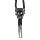Vintage modernist Rancho Alegre Sterling silver green tiger's eye bolo tie - Estate Fresh Austin