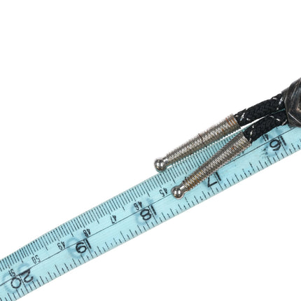 Vintage modernist Rancho Alegre Sterling silver green tiger's eye bolo tie - Estate Fresh Austin