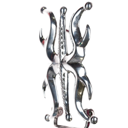 Francis Begay Navajo sterling silver cast Ketoh shaped belt buckle - Estate Fresh Austin