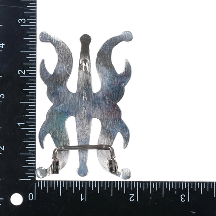 Francis Begay Navajo sterling silver cast Ketoh shaped belt buckle - Estate Fresh Austin