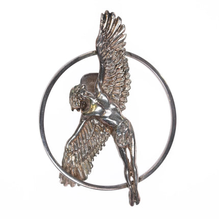 Sterling silver Icarus flying into the sun bolo slide/necklace pendant - Estate Fresh Austin