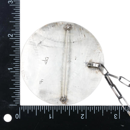 Daniel Phillips Hopi Overlay Large pendant 28" handmade necklace sterling silver - Estate Fresh Austin